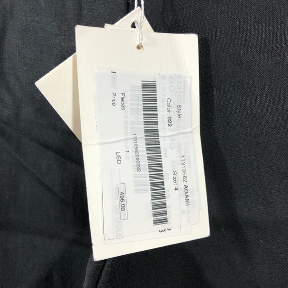 MaxMara Black Wide Leg Agami Linen Pants 4 - Picture 5 of 8